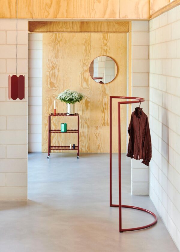 Colour rack, C Shape, Maroon Red
