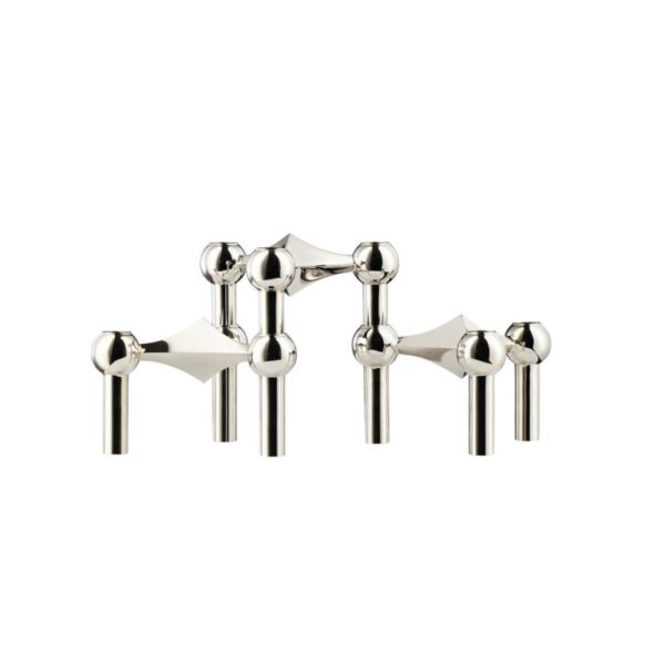 Bougeoir Stoff Nagel, Set de 3 pcs, Chrome
