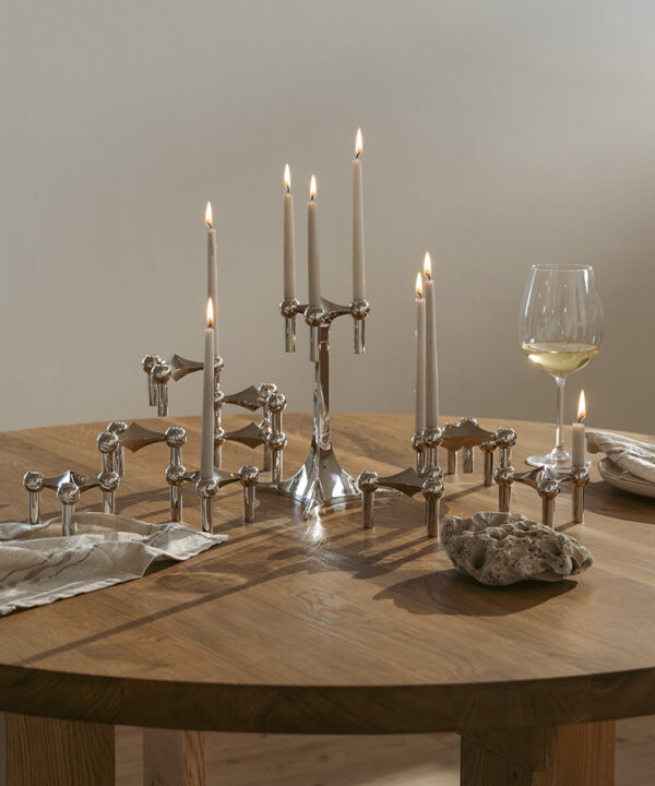 Chandelier Stoff Nagel, Chrome
