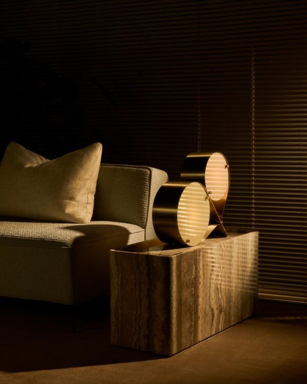 Lampe de table Coppia, Bronze , Ivory & Blush