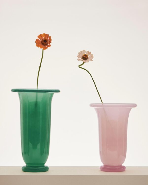 Empire Vase Large - Lemon/Green base