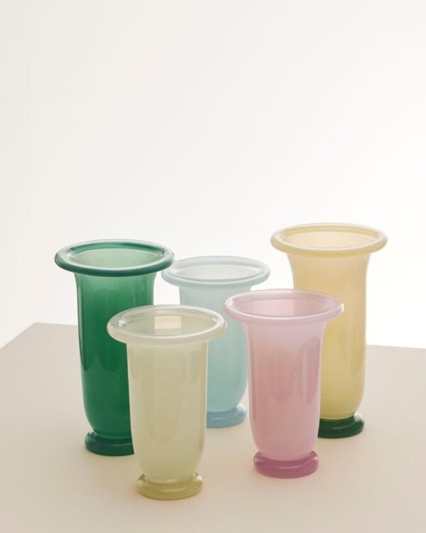 Empire Vase Large - Lemon/Green base