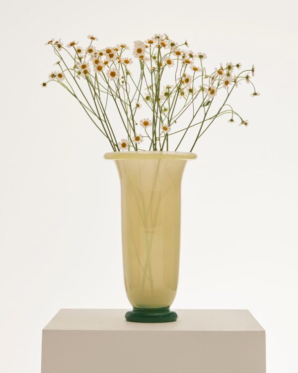 Empire Vase Large - Lemon/Green base