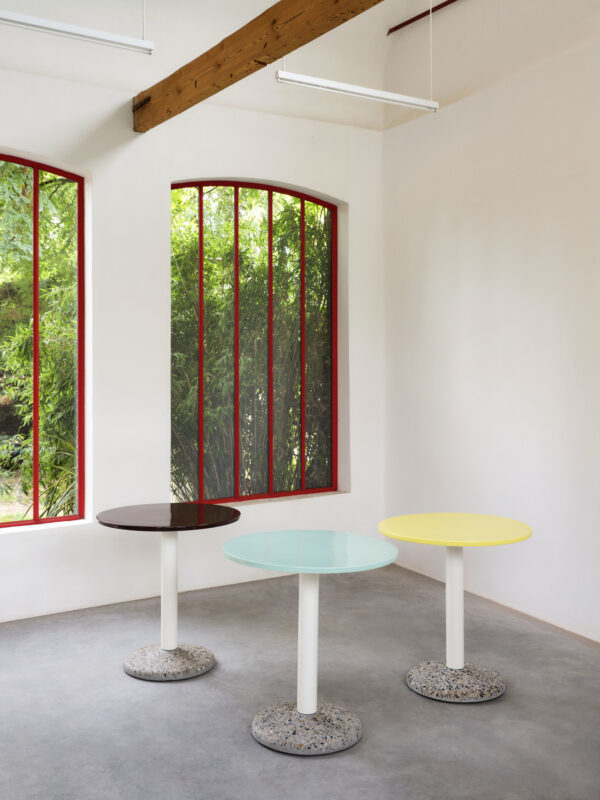 Ceramic Table - Ø70 - Bordeaux