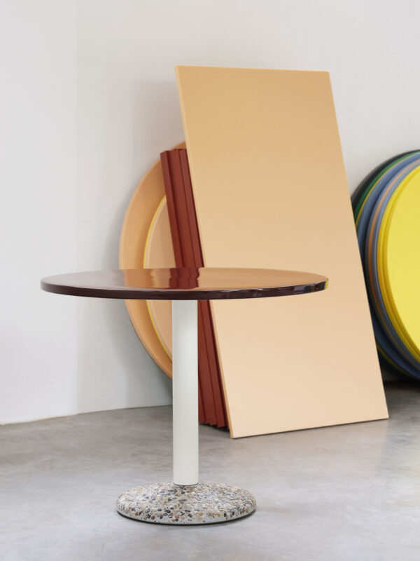 Ceramic Table - Ø90 - Bordeaux