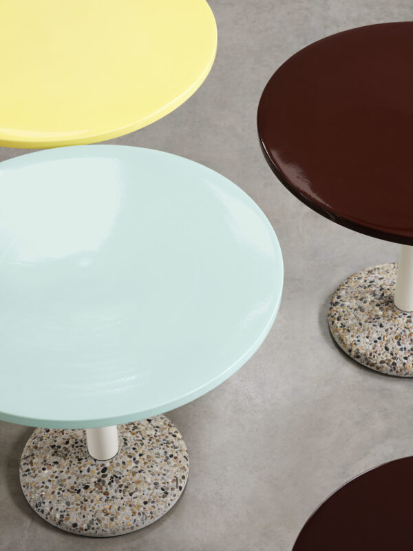 Ceramic Table - Ø90 - Bright Yellow
