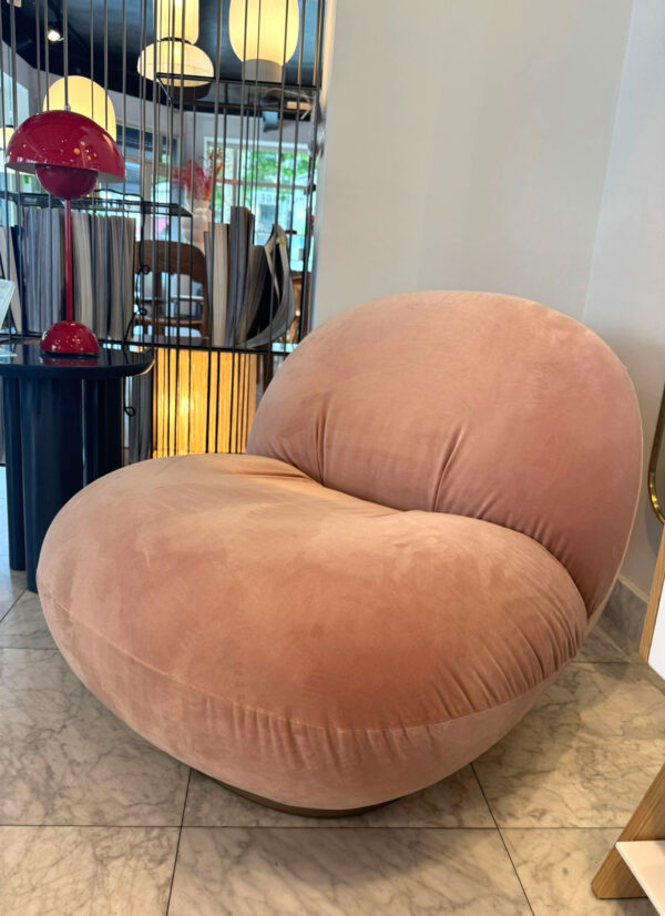 Fauteuil lounge Pacha Rose, Base Pivotante – Modèle d'exposition -30%