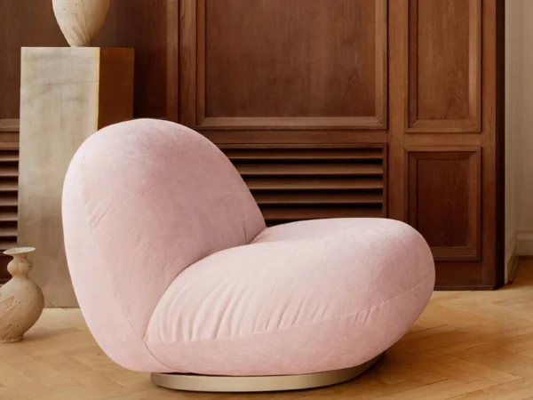 Fauteuil lounge Pacha Rose, Base Pivotante – Modèle d'exposition -30%