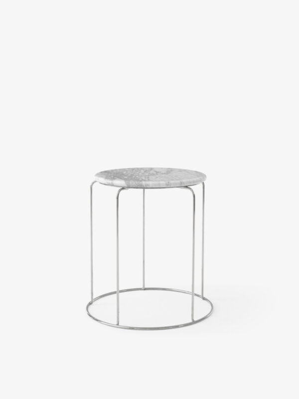 Plateau en marbre blanc de Carrare pour Wire stool