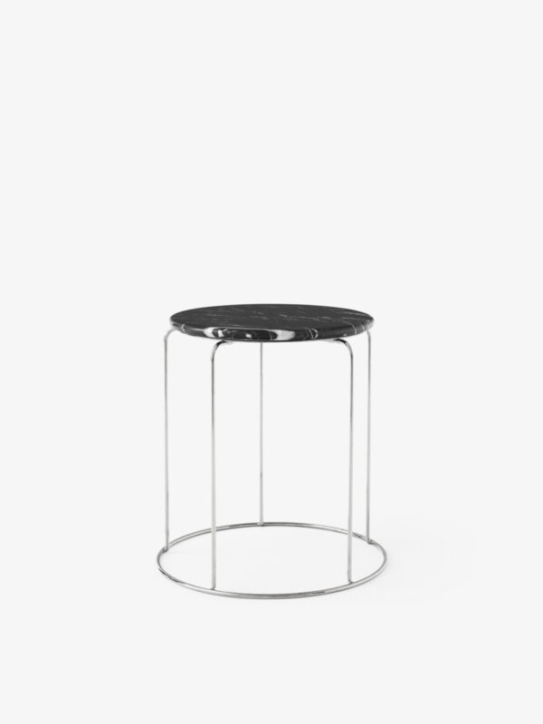 Plateau en marbre Nero Marquina pour Wire stool