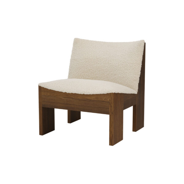 Fauteuil lounge Tenon, Chêne fumé, Tissu
