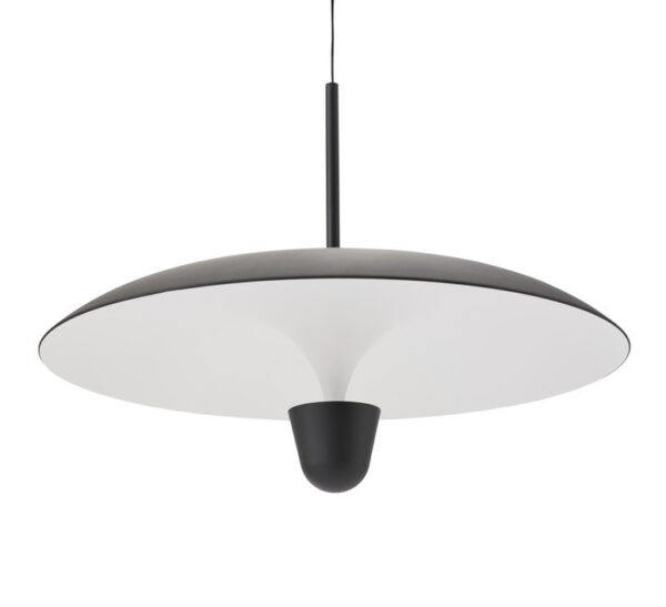 Suspension Kantarell, Blanc et Noir, Diamètre 55 cm