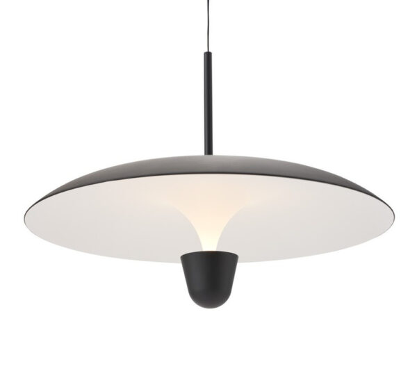 Suspension Kantarell, Blanc et Noir, Diamètre 55 cm