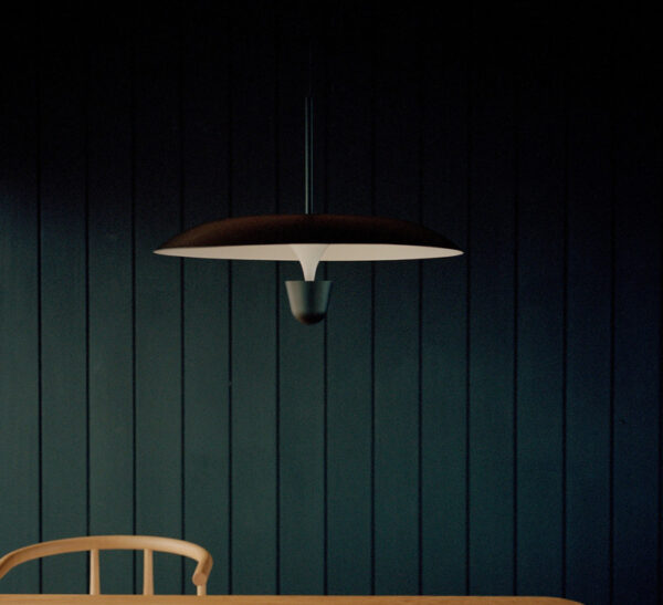 Suspension Kantarell, Blanc et Noir, Diamètre 55 cm