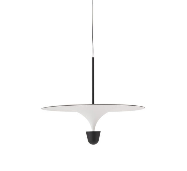 Suspension Kantarell, Blanc et Noir, Diamètre 60 cm