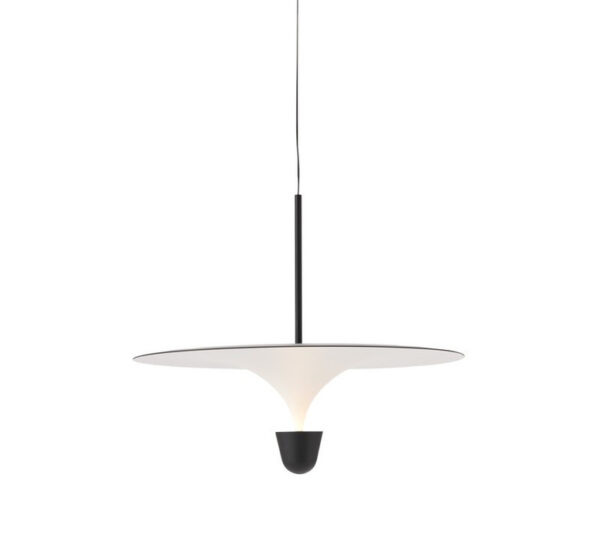 Suspension Kantarell, Blanc et Noir, Diamètre 60 cm