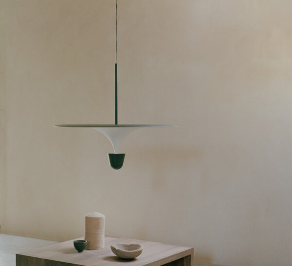 Suspension Kantarell, Blanc et Noir, Diamètre 60 cm