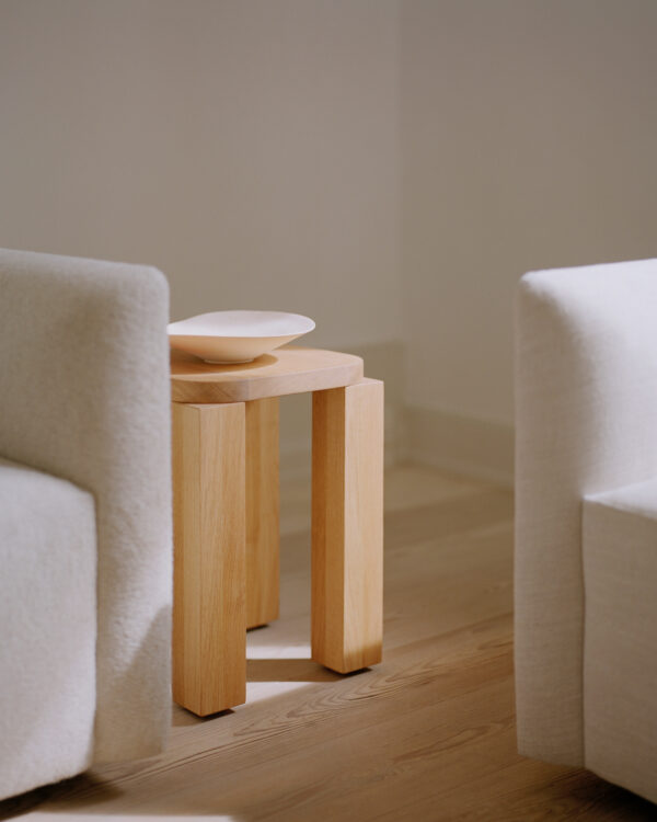 Tabouret Atlas, Chêne naturel