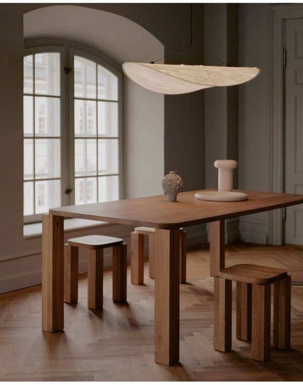 Tabouret Atlas, Chêne naturel
