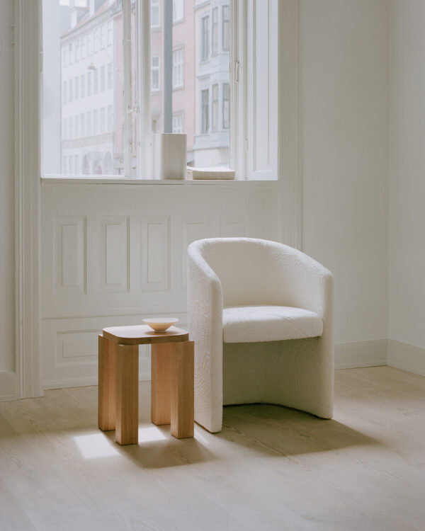 Tabouret Atlas, Chêne naturel