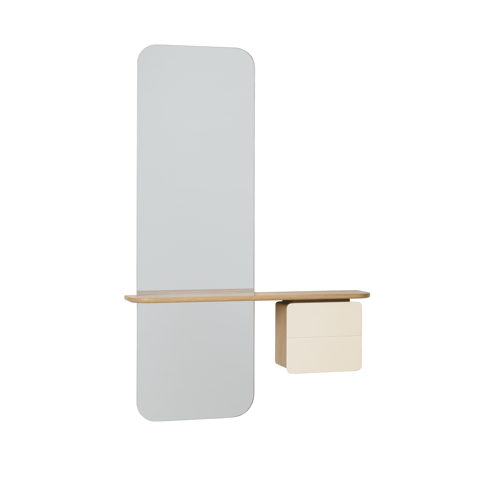 Miroir One More Look  – Dark Oak & Pearl white