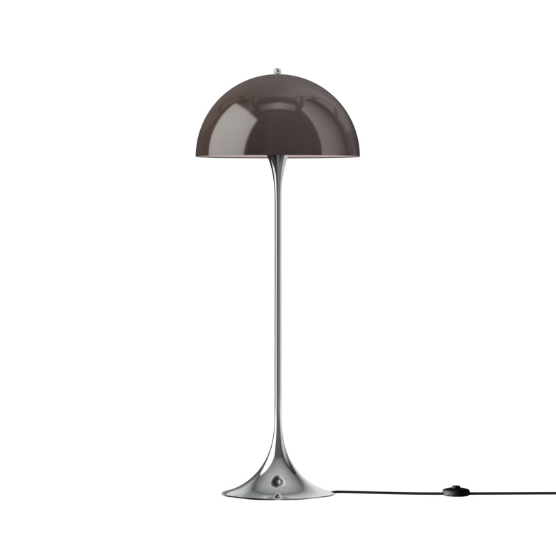 Lampadaire Panthella The Originals, Opal Brun et Chrome