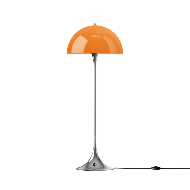 Lampadaire Panthella The Originals, Opal Orange et Chrome