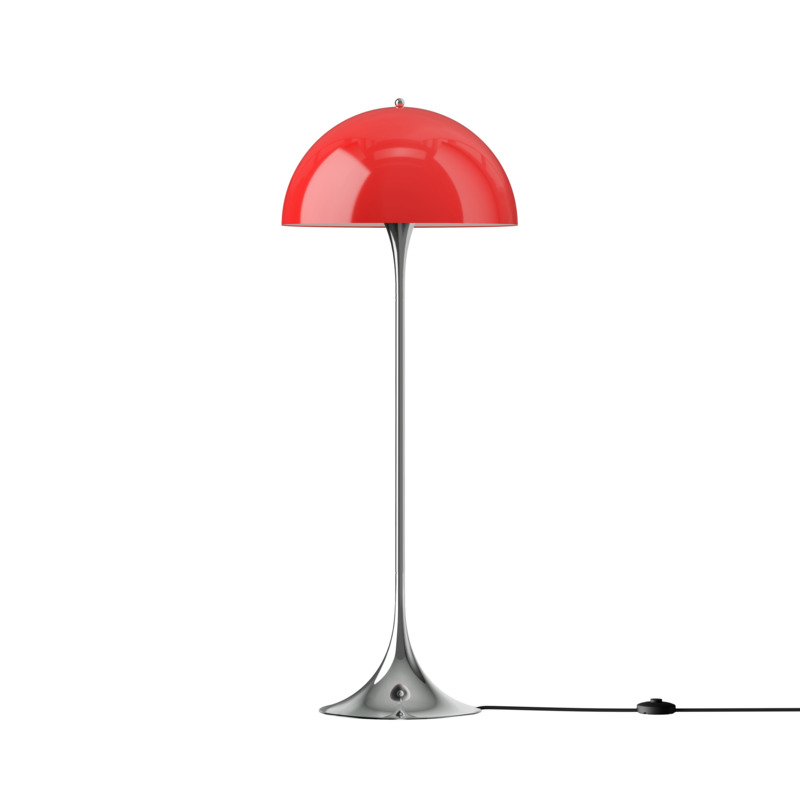 Lampadaire Panthella The Originals, Opal Rouge et Chrome