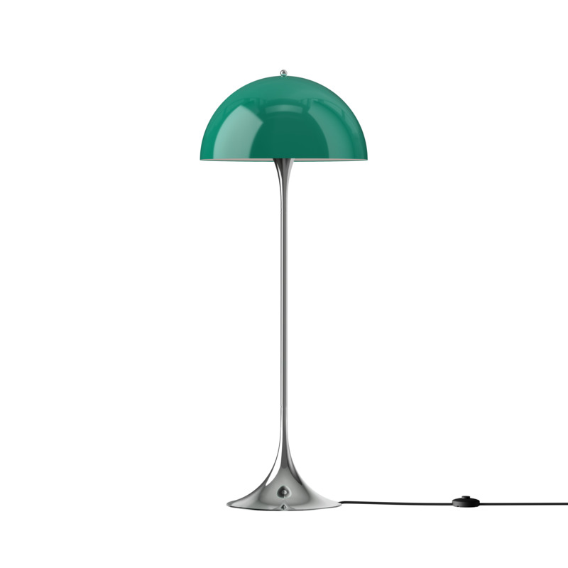 Lampadaire Panthella The Originals, Opal Vert et Chrome