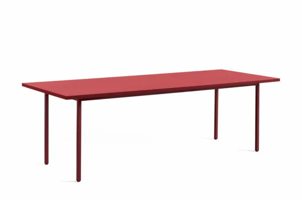 Table Two-Colour, L240 X W90 X H74, Rouge-Rouge marron